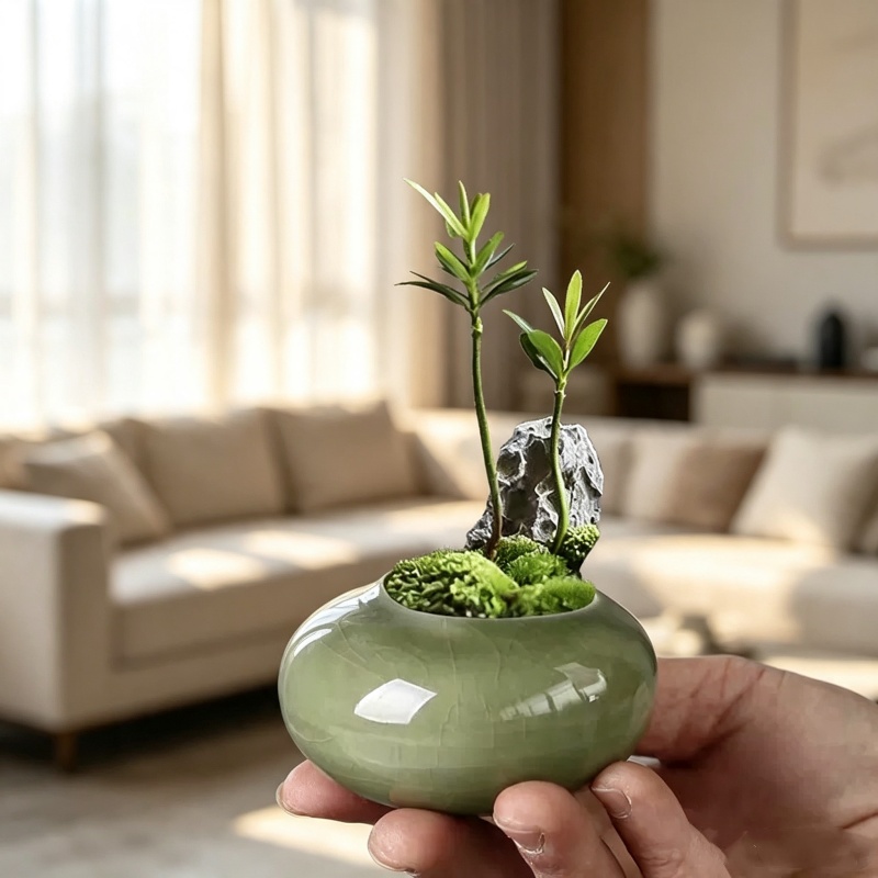 Mini Ice Crack Glazed Plant Po - огляд і ціна Echeveria Succulent