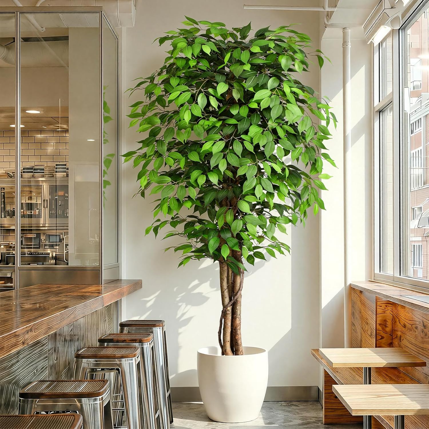 Lifelike Artificial Ficus Tree - огляд і ціна Monstera Adansonii