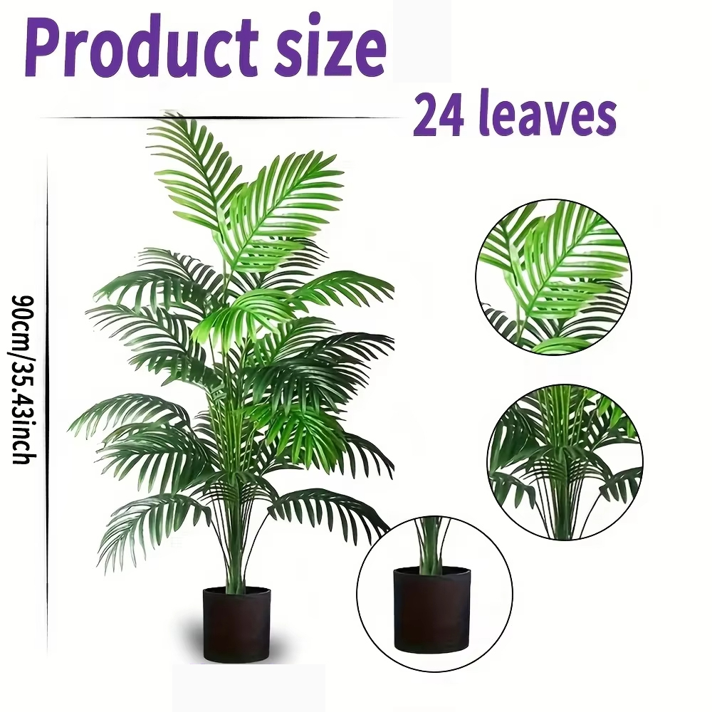 24 Leaves Areca Palm Artificia - огляд і ціна Monstera Adansonii