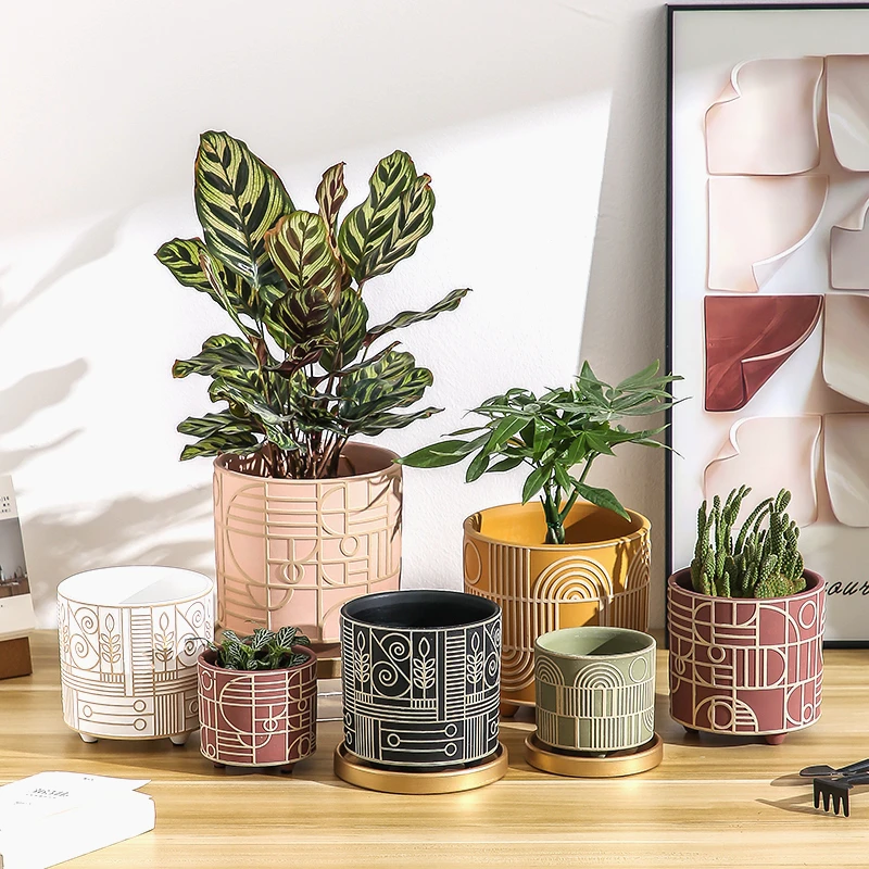 Simple Cylindrical Ceramic Flo - огляд і ціна Aloe Vera Pot