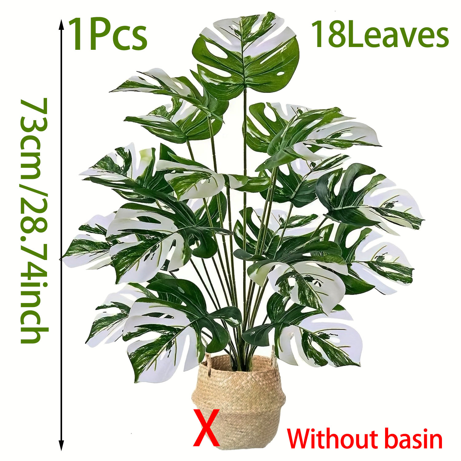 Realistic Artificial Monstera  - огляд і ціна Monstera Adansonii